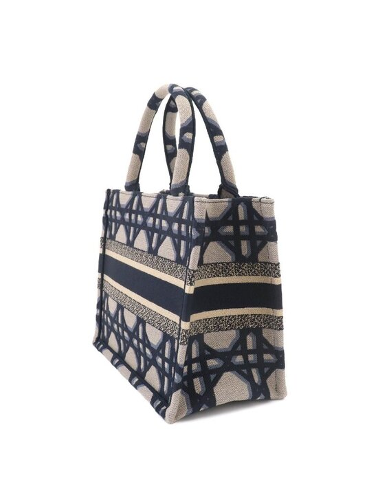 Christian Dior Calfskin Macro Cannage Small Book Tote Taupe  Dior Macro Cannage Book Tote Small Canvas